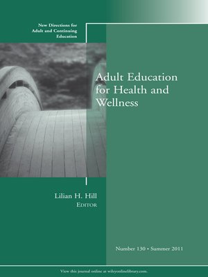 cover image of Adult Education for Health and Wellness